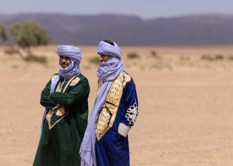 Our Amazigh guides in the Erg Chigaga dunes