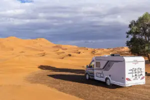 Sif on at the base of the Erg Chebbi dune system in Morocco