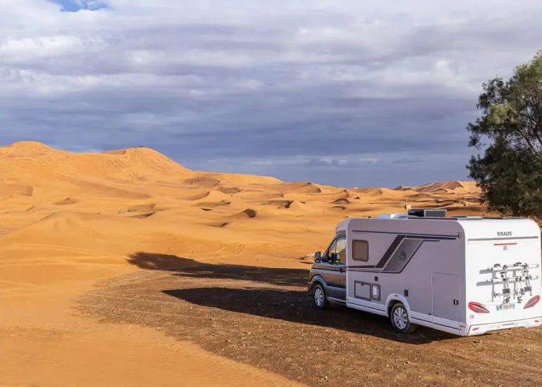 Sif on at the base of the Erg Chebbi dune system in Morocco