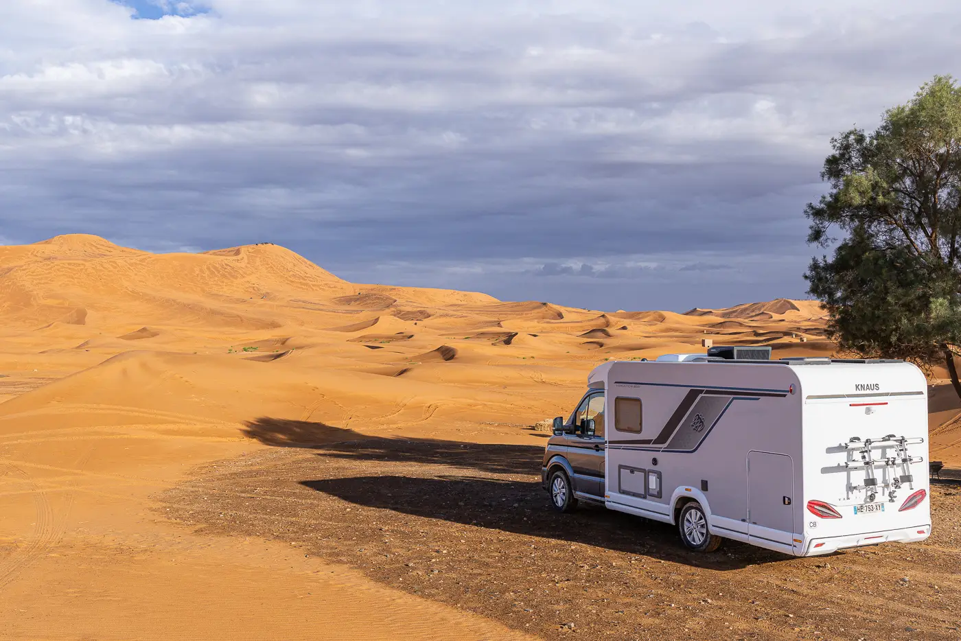 Sif on at the base of the Erg Chebbi dune system in Morocco