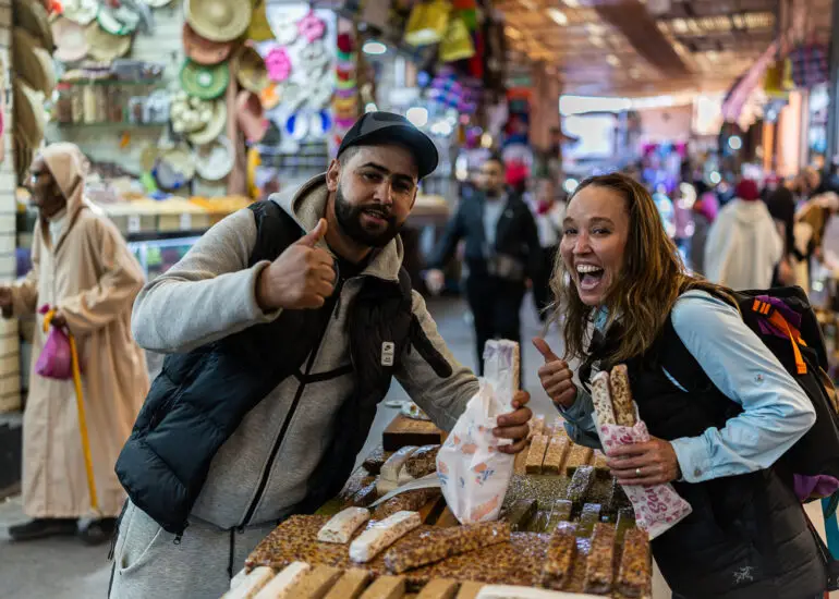 Leah shopping at a souk