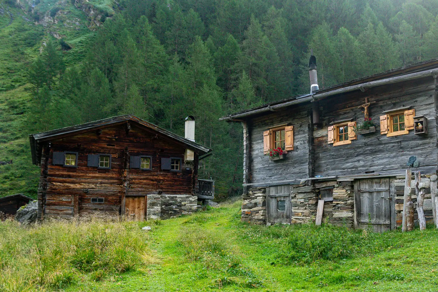 An alpine farm in Hohe- Tauern National Park in Austria