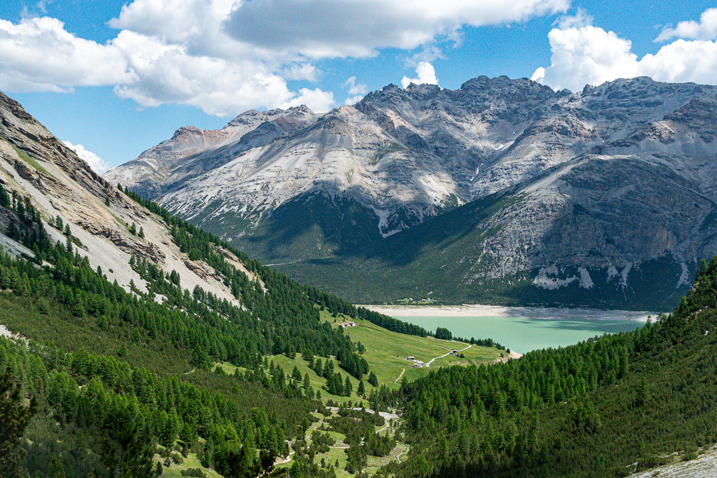 An alpine lake in the Engadin region of Switzerland