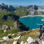 Leah and Oz at Lünersee Lake in Rätikon Austria