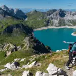 Leah and Oz at Lünersee Lake in Rätikon Austria
