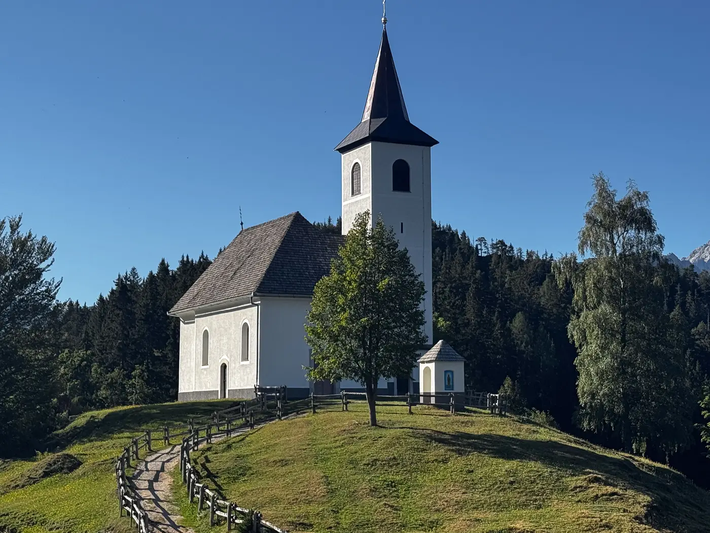 An alpine church in Solcava Slovenia