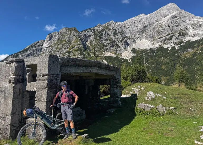 Karl bikepacking the Slovenia West Loop