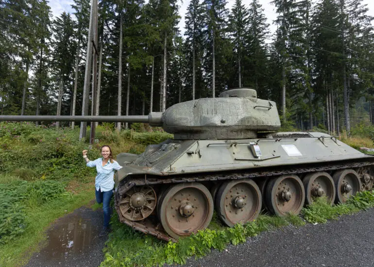 A historic military tank in Slovenia