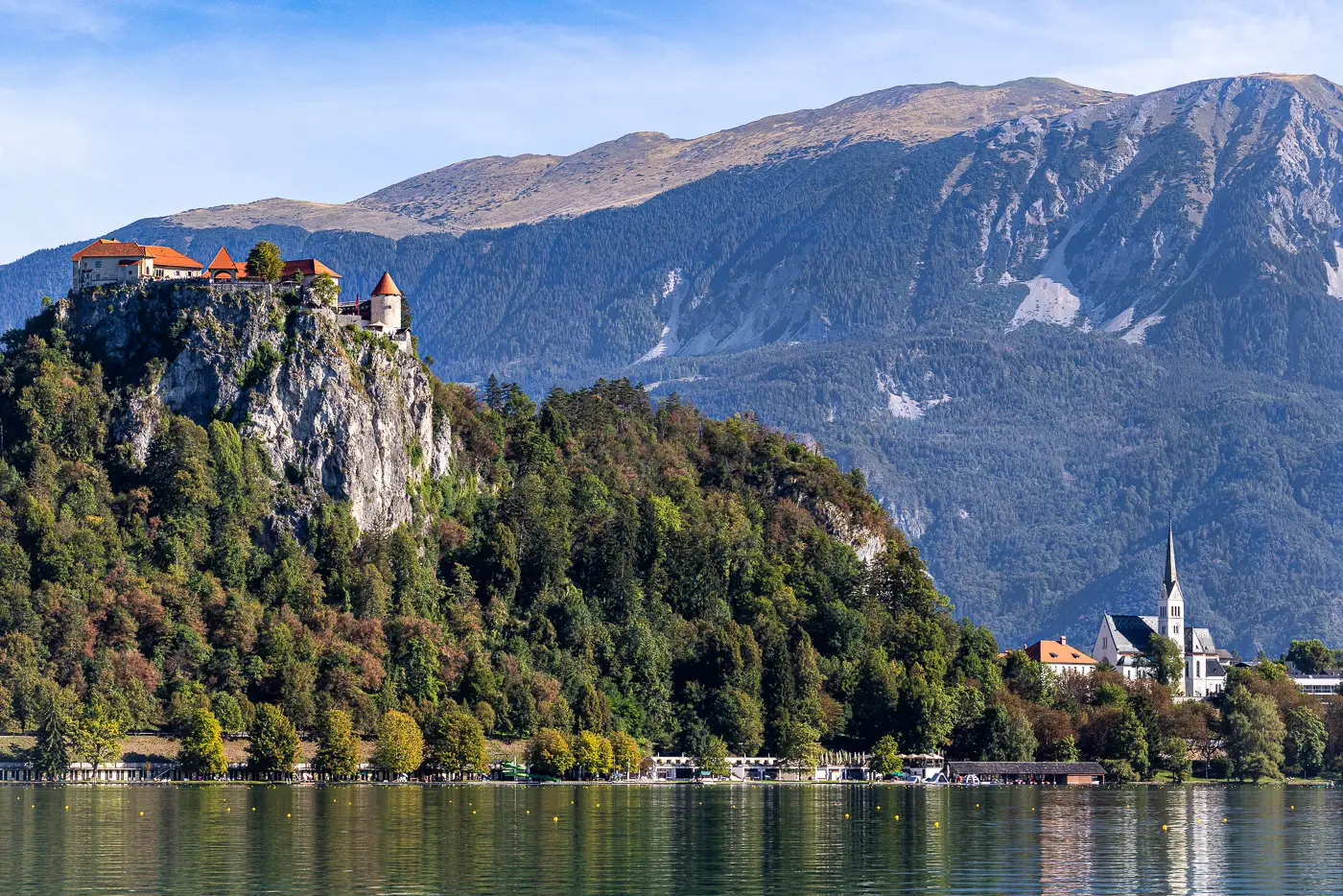 The picturesque castle on Lake Bled in Slovenia