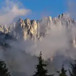 A spectacular view of the Spik group in the Julian Alps of Slovenia