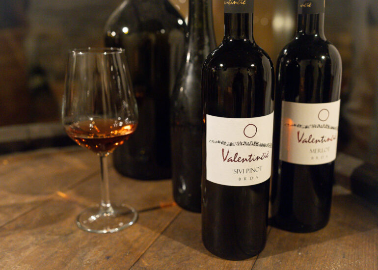Tasting local wines in Goriska Brda in Slovenia
